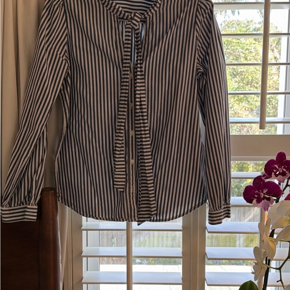 J Crew small Striped Blue and White Women's Top